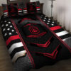 US Marine Corps Proudly Served Veteran Quilt Bedding Set