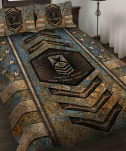 Personalized US Navy Military Veteran Quilt Bedding Set
