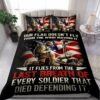 Us Veteran Flag Old Soldier Proud Military Quilt Bedding Set