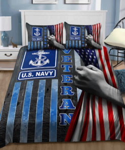 US Navy Proud Military Veteran Quilt Bedding Set