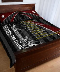 Honor The Fallen US Veteran Quilt Bedding Set