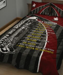 Honor The Fallen US Veteran Quilt Bedding Set