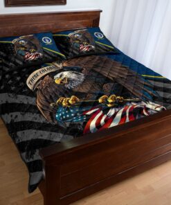 US Air Force Veteran These Colors Don't Run Quilt Bedding Set