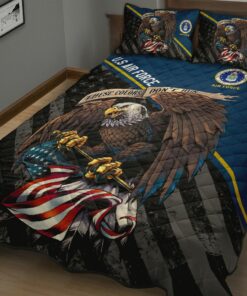 US Air Force Veteran These Colors Don't Run Quilt Bedding Set