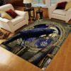 Personalized Viking Moon Raven Rug