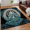 Viking Yggdrasil Tree Of Life Raven Area Rug