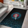 Raven Celtic Cyan Viking Style Area Rug