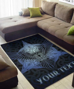 Personalized Celtic Raven Rug