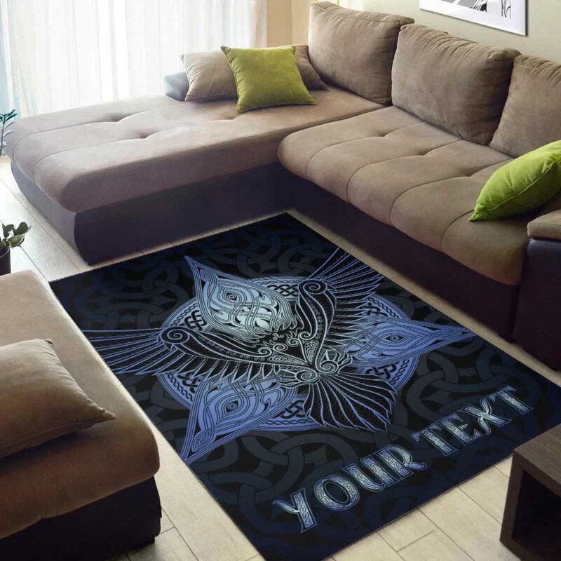 Personalized Celtic Raven Rug