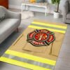 Logo Firefighter Coat Area rug