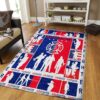 Red And Blue Firefighter Area Rug