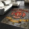 Fire Rescue Courage Honor Firefighter Rectangle Area Rug