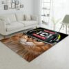 Personalized Brave Firefighter Cat Area Rug