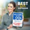 Welcome To Our OOL Sign Notice there's No P in It Let's Keep it This Way - Personalized Pool Metal Sign