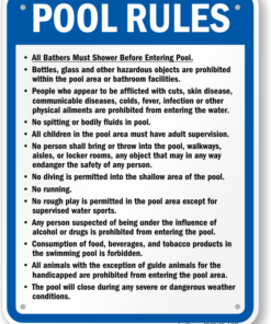 Pool Safety Sign: Pool Rules