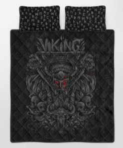 Viking Warrior Rune Quilt Bedding Set