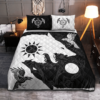 Yin Yang Wolf And Raven Viking Quilt Bedding Set