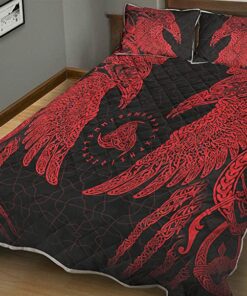 Viking Muninn Tattoo Quilt Bedding Set