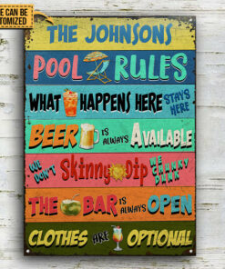 Pool Rules What Happens Here Stays Here