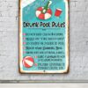 Drunk Pool Rules - Funny Pool Rules Sign