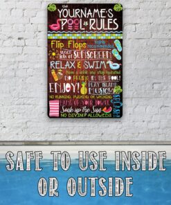 Funny Pool Rules Sign