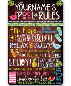 Funny Pool Rules Sign