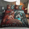 Spirit Of A Viking Heart Of A Wolf Quilt Bedding Set
