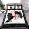 Customize Name Couple Raven Viking Quilt Bedding Set