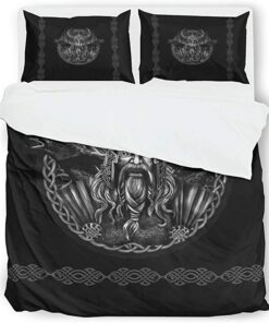 Viking Odin And His Ravens Quilt Bedding Set
