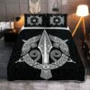 Raven And Spear Of Odin Viking Quilt Bedding Set