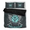 Shield Maiden Victory Or Valhalla Viking Quilt Bedding Set