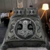 Viking Mjolnir Black Quilt Bedding Set