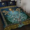 Tree Of Life Fenrir Skoll And Hati Raven Rune Viking Quilt Bedding Set