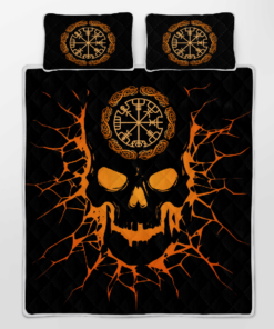 Viking Skull Quilt Bedding Set