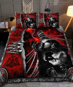 Wolf Viking Quilt Bedding Set