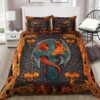 Orange Dragon Viking Quilt Bedding Set