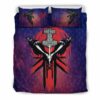 Two Raven With Thors Hammer In Viking Quilt Bedding Set