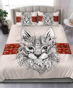 Cat Feather Viking Quilt Bedding Set