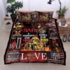 Dad In My Heart Firefighter Quilt Bedding Set