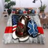Firefighter Paramedic American Quilt Bedding Set