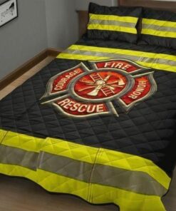 Fire Honor Rescue Courage Firefighter Quilt Bedding Set