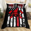American Flag Firefighter Quilt Bedding Set