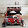 Fire Truck Quilt Bedding Set For Kids