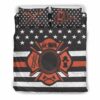 Firefighter Stars Quilt Bedding Set