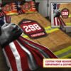 Personalized Firefighter American Flag Quilt Bedding Set
