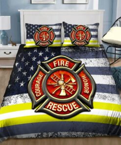 Proud American Firefighter Quilt Bedding Set