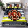 Proud American Firefighter Quilt Bedding Set