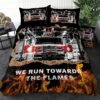 Firefighter Firetruck Quilt Bedding Set