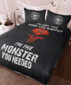 Firefighter Punisher Quilt Bedding Set