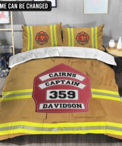 Firefighter Personalized Quilt Bedding Set